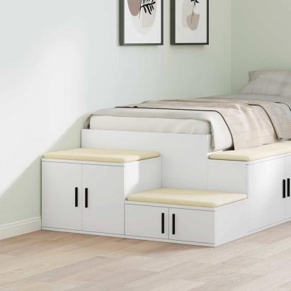 Dulap de depozitare Alb 127 x 41 x 40 cm Lemn compozit GartenMobel Dekor