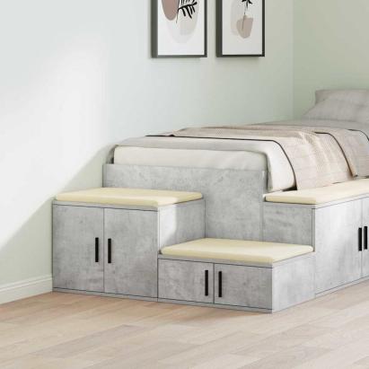 Dulap de depozitare Gri beton 108 x 41 x 40 cm Lemn compozit GartenMobel Dekor