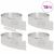 Împrejmuire pentru gazon 4 pcs Argintiu 450 x 20 cm GartenMobel Dekor