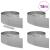 Împrejmuire pentru gazon 4 pcs Argintiu 450 x 25 cm GartenMobel Dekor