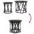 Masă laterală 2 pcs Stejar negru 50 x 50 x 40 cm GartenMobel Dekor