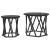 Masă laterală 2 pcs Stejar negru 50 x 50 x 40 cm GartenMobel Dekor