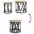 Masă laterală 2 pcs Stejar sonoma 50 x 50 x 40 cm GartenMobel Dekor