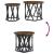 Masă laterală 2 pcs Stejar afumat 50 x 50 x 40 cm GartenMobel Dekor