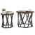 Masă laterală 2 pcs Stejar afumat 50 x 50 x 40 cm GartenMobel Dekor