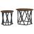 Masă laterală 2 pcs Stejar afumat 50 x 50 x 40 cm GartenMobel Dekor