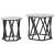 Masă laterală 2 pcs sonoma gri 50 x 50 x 40 cm GartenMobel Dekor