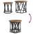 Masă laterală 2 pcs Lemn recuperat 50 x 50 x 40 cm GartenMobel Dekor