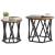 Masă laterală 2 pcs Lemn recuperat 50 x 50 x 40 cm GartenMobel Dekor
