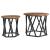 Masă laterală 2 pcs Lemn recuperat 50 x 50 x 40 cm GartenMobel Dekor