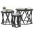 Masă laterală nesting 3 pcs Stejar negru 53 x 53 x 40 cm GartenMobel Dekor