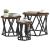 Masă laterală nesting 3 pcs Stejar afumat 53 x 53 x 40 cm GartenMobel Dekor