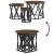 Masă laterală nesting 3 pcs Stejar afumat 53 x 53 x 40 cm GartenMobel Dekor