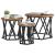 Masă laterală nesting 3 pcs Lemn vechi 53 x 53 x 40 cm GartenMobel Dekor