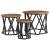 Masă laterală nesting 3 pcs Lemn vechi 53 x 53 x 40 cm GartenMobel Dekor