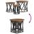 Masă laterală nesting 3 pcs Lemn vechi 53 x 53 x 40 cm GartenMobel Dekor