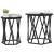Masă de cafea 2 pcs Stejar negru 50 x 50 x 50 cm GartenMobel Dekor