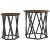 Masă de cafea 2 pcs Stejar afumat 50 x 50 x 50 cm GartenMobel Dekor