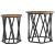Masă de cafea 2 pcs Lemn vechi 50 x 50 x 50 cm GartenMobel Dekor