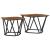 Set măsuțe laterale 2 pcs Lemn recuperat 50 x 50 x 40 cm GartenMobel Dekor
