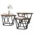 Masă de cafea 3 pcs Stejar afumat 50 x 50 x 40 cm GartenMobel Dekor