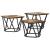 Masă de cafea 3 pcs Stejar afumat 50 x 50 x 40 cm GartenMobel Dekor