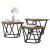 Masă de cafea 3 pcs Lemn vechi 50 x 50 x 40 cm GartenMobel Dekor