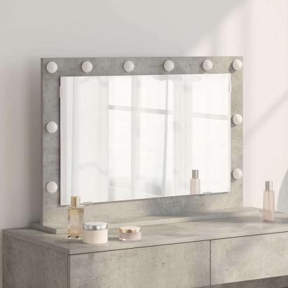 Oglindă de toaletă cu oglindă Gri din beton 80 x 55 x 18 cm GartenMobel Dekor