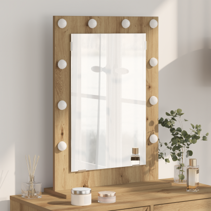 Oglindă de toaletă cu oglindă Stejar Artizanal 70 x 50 x 18 cm GartenMobel Dekor