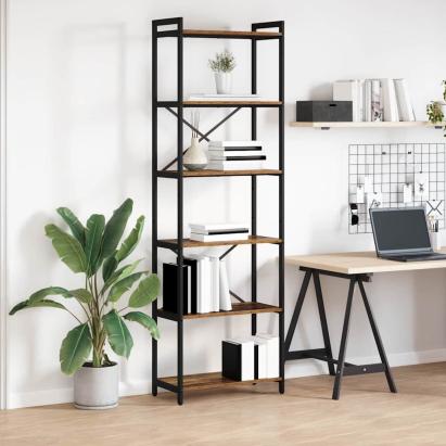 Bibliotecă Lemn vechi 60 x 30 x 188 cm Lemn compozit GartenMobel Dekor