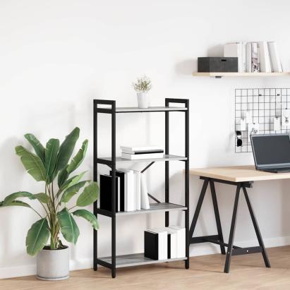 Bibliotecă sonoma gri 60 x 30 x 118 cm Lemn compozit GartenMobel Dekor