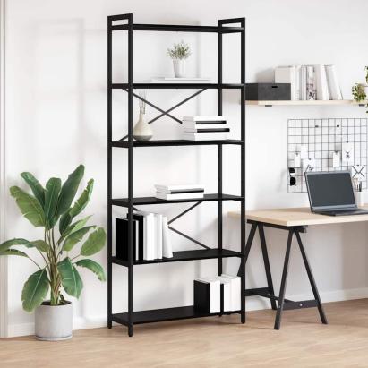 Bibliotecă Stejar negru 80 x 30 x 188 cm Lemn compozit GartenMobel Dekor