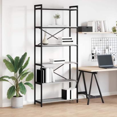 Bibliotecă sonoma gri 80 x 30 x 188 cm Lemn compozit GartenMobel Dekor