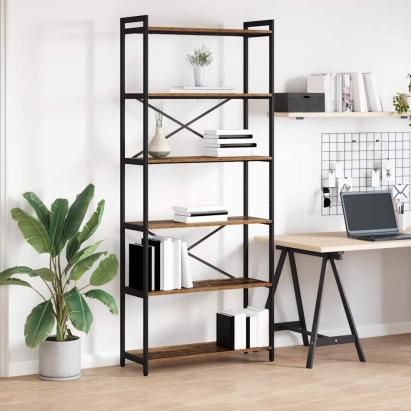 Bibliotecă Lemn vechi 80 x 30 x 188 cm Lemn compozit GartenMobel Dekor