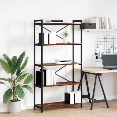 Bibliotecă Stejar afumat 80 x 30 x 153 cm Lemn compozit GartenMobel Dekor