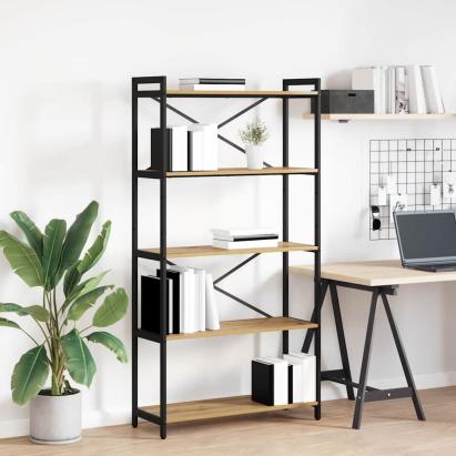 Bibliotecă stejar artizanal 80 x 30 x 153 cm Lemn compozit GartenMobel Dekor
