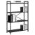 Bibliotecă Stejar negru 80 x 30 x 118 cm Lemn compozit GartenMobel Dekor