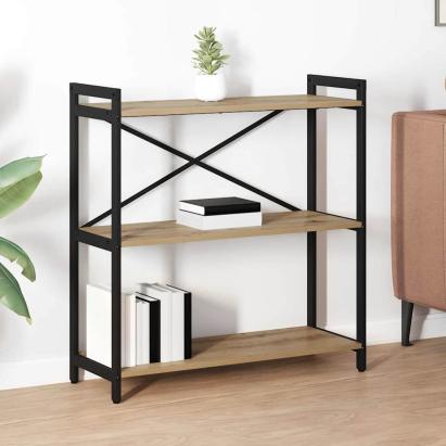Bibliotecă stejar artizanal 80 x 30 x 83 cm Lemn compozit GartenMobel Dekor