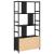 Raft pentru cărți Stejar negru 80 x 30 x 155.5 cm Lemn compozit GartenMobel Dekor