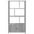 Raft pentru cărți sonoma gri 80 x 30 x 155.5 cm Lemn compozit GartenMobel Dekor