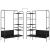 Suport pentru Hârtie Negru 120 x 44 x 160 cm Lemn compozit GartenMobel Dekor