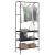 Suport pentru haine cu rafturi Stejar negru 77 x 30 x 171 cm GartenMobel Dekor