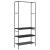 Suport pentru haine cu rafturi Stejar negru 77 x 30 x 171 cm GartenMobel Dekor