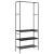 Suport pentru haine cu rafturi Stejar negru 77 x 30 x 171 cm GartenMobel Dekor