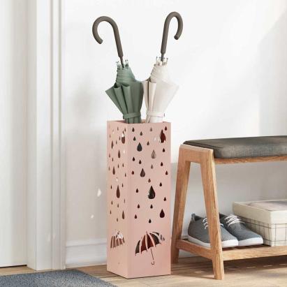 Suport pentru umbrele Roz 15.5 x 15.5 x 49 cm Oțel GartenMobel Dekor