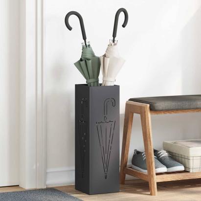 Suport pentru umbrele Negru 15.5 x 15.5 x 49 cm Metal GartenMobel Dekor