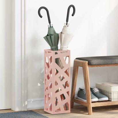 Suport pentru umbrele Roz 15.5 x 15.5 x 49 cm Oțel GartenMobel Dekor