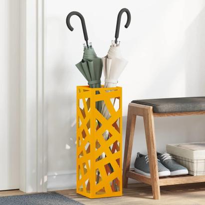 Suport pentru umbrele Muștar 15.5 x 15.5 x 49 cm Metal GartenMobel Dekor