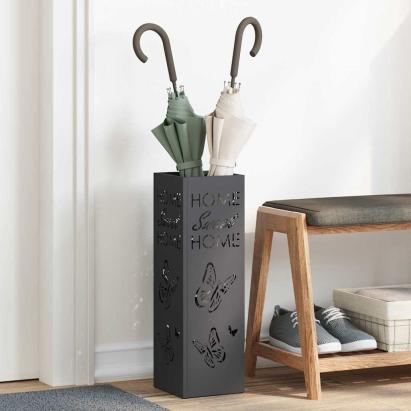 Suport pentru umbrele Negru 15.5 x 15.5 x 49 cm Oțel GartenMobel Dekor