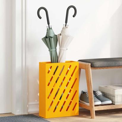 Suport pentru umbrele galben muștar 28 x 12 x 41 cm Oțel GartenMobel Dekor